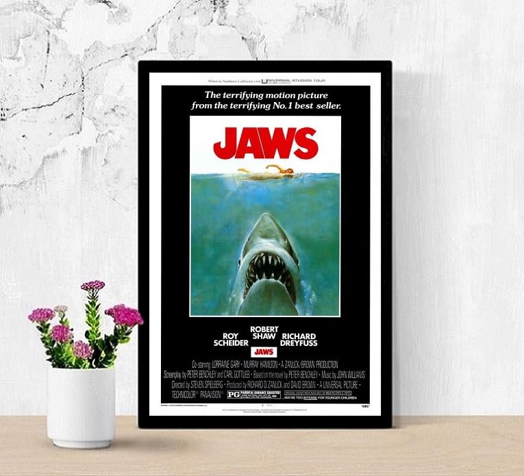希少 当時物 JAWS 映画 ポスター 昭和 平成レトロ スピルバーグ作品 Jaws Movie Poster 1975 Japanese 1 Panel (20x29)